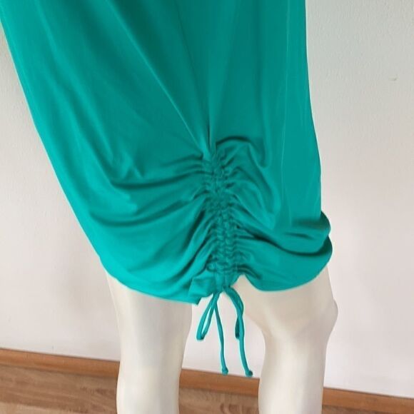 Land’s End Plus Regular Sizes Coverup Ruched Rashguard tunic Green Various - Picture 9 of 16